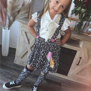 Back to School Set. Includes dress, shirt, socks, and hair bows. Worn once